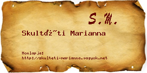 Skultéti Marianna névjegykártya