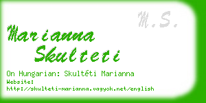 marianna skulteti business card