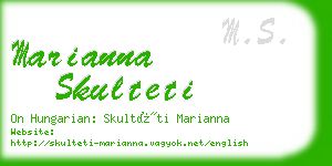 marianna skulteti business card